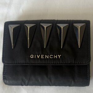 Givenchy bifold wallet with studs black (Preowned) Unisex Wallet COA Included